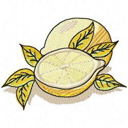 Lemons Embroidery Design 3